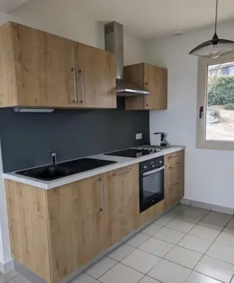 Cuisine ou kitchenette dans l'établissement La marée basse - vue mer imprenable