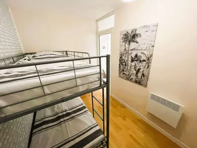 Un ou plusieurs lits dans un hébergement de l'établissement Appartement Bénodet 4 pers, proche plage - FR-1-481-169