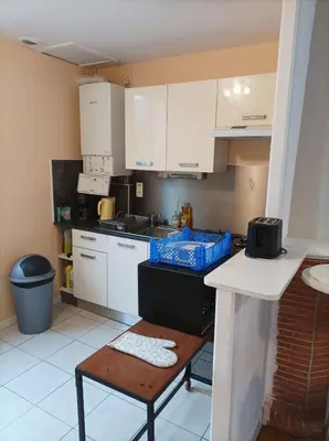 Cuisine ou kitchenette dans l'établissement Ici, on y revient par plaisir