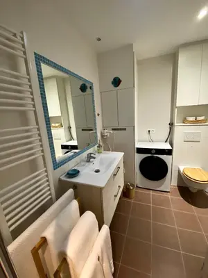 Salle de bains dans l'établissement Le Traverse élégant T2 au cœur du centre ville