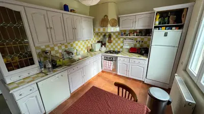 Cuisine ou kitchenette dans l'établissement Maison familiale Ty Breizh Nevez