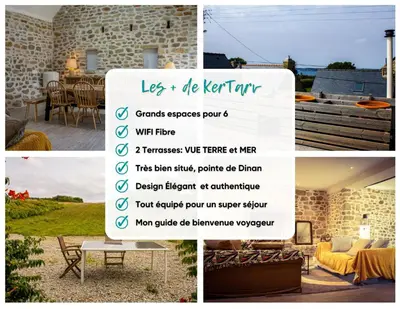 Plan de l'établissement Ker Tirvi - vue mer - wifi
