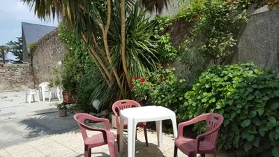 Jardin de l'établissement AN ABER Hôtel Café