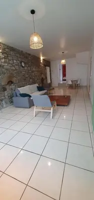 Coin salon dans l'établissement Appartement 58m2 10min de la gare à pied