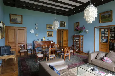 Coin salon dans l'établissement Bellevue - Boutique B&B