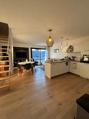 Cuisine ou kitchenette dans l'établissement Au pied du GR 34