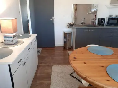 Cuisine ou kitchenette dans l'établissement apartement avec parking prive