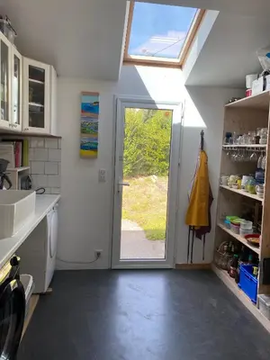 Cuisine ou kitchenette dans l'établissement Maison typique du pays bigouden