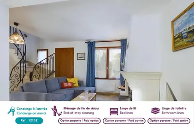Coin salon dans l'établissement Maison idéale pour familles - Grand jardin