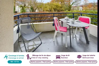 Balcon ou terrasse dans l'établissement Concarneau, appartement pour 4 personnes