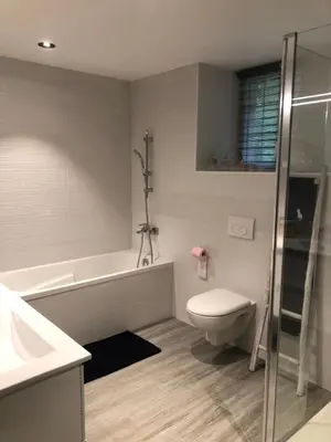 Salle de bains dans l'établissement La montagnarde