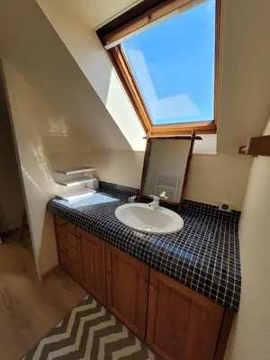 Un ou plusieurs lits dans un hébergement de l'établissement Maison de la dune, vue mer et accès plage direct