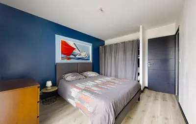 Un ou plusieurs lits dans un hébergement de l'établissement 3 Bedroom Lovely Home In Fouesnant