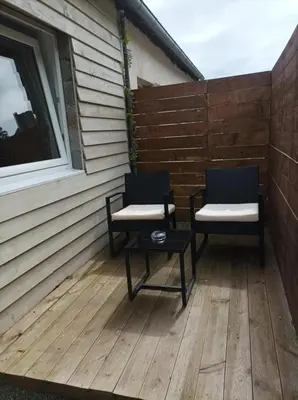 Balcon ou terrasse dans l'établissement Ti Gernevez - L'Evasion