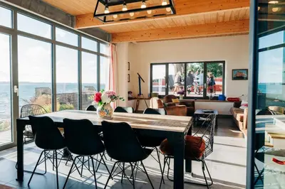 Plan de l'établissement Le Chantier d 'Ernest- Loft T4 les pieds dans l' eau