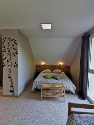 Un ou plusieurs lits dans un hébergement de l'établissement Natural green villa 15 personnes