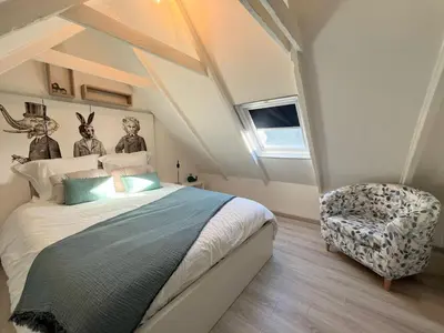 Un ou plusieurs lits dans un hébergement de l'établissement Ty Ar S'Hisel Séjour authentique en Bretagne, plage à 50 m - Holim'prest