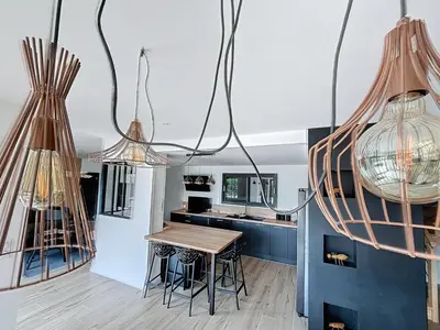 Cuisine ou kitchenette dans l'établissement Villa Soizic