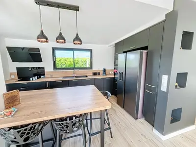 Cuisine ou kitchenette dans l'établissement Villa Soizic