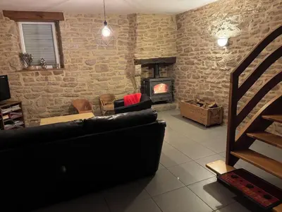 Coin salon dans l'établissement Le gîte de Penn Ar Roz