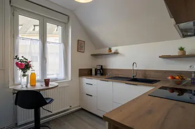 Cuisine ou kitchenette dans l'établissement La Canopée