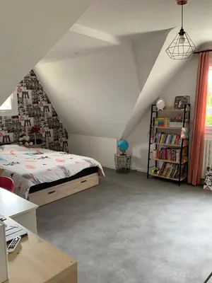 Un ou plusieurs lits dans un hébergement de l'établissement Grande maison à 200m de la plage