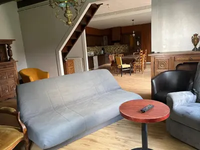 Coin salon dans l'établissement Grande Maison de Campagne proche de Carhaix
