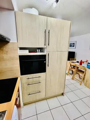 Cuisine ou kitchenette dans l'établissement Kap'Lor