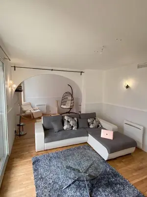 Coin salon dans l'établissement Appartement proche centre-ville