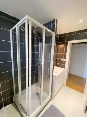 Salle de bains dans l'établissement Appartement proche centre-ville