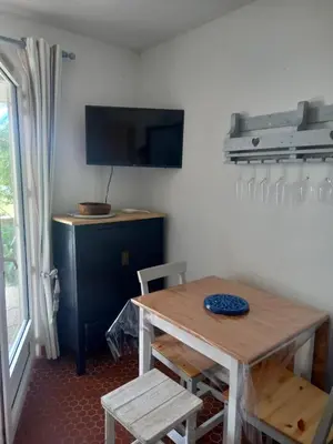 Télévision ou salle de divertissement dans l'établissement Appartement Saint-Nic, Pentrez,entre Douarnenez Crozon