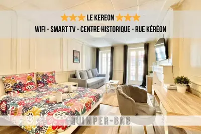 Un ou plusieurs lits dans un hébergement de l'établissement Le Kereon - Coeur du centre historique, rues pietonnes !