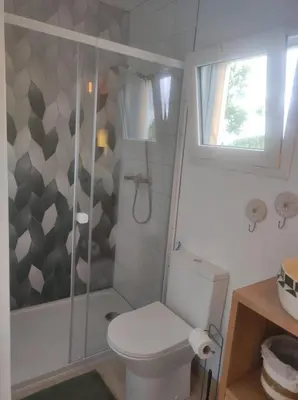 Salle de bains dans l'établissement Le ty cocon