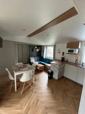 Cuisine ou kitchenette dans l'établissement Elise&Kévin