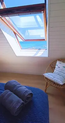 Coin salon dans l'établissement La Villa des Dunes bord de mer