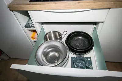 Cuisine ou kitchenette dans l'établissement Appartement Le Cap Morgat