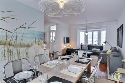 Coin salon dans l'établissement La villa de la lieue de greve