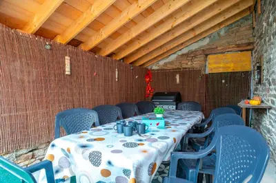 Coin salon dans l'établissement Maison spacieuse a 20 minutes de mer