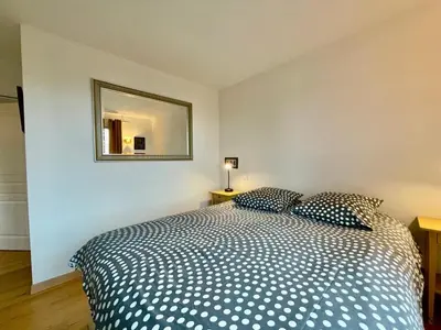Un ou plusieurs lits dans un hébergement de l'établissement Maison magnifique vue mer