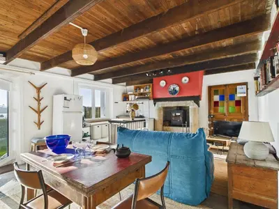 Coin salon dans l'établissement Maison vue mer pour 2 à Plouguerneau