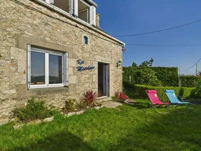 Jardin de l'établissement Maison vue mer pour 2 à Plouguerneau