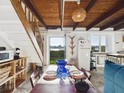 Cuisine ou kitchenette dans l'établissement Maison vue mer pour 2 à Plouguerneau
