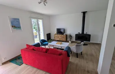 Coin salon dans l'établissement Le gîte 