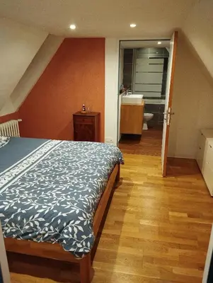 Un ou plusieurs lits dans un hébergement de l'établissement Maison du manoir