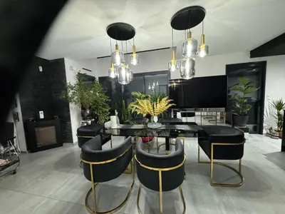 Coin salon dans l'établissement Chambres Carantec