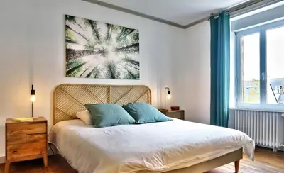 Un ou plusieurs lits dans un hébergement de l'établissement Grande maison familiale pour 9 - Bord de mer