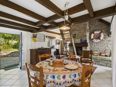 Plan de l'établissement Charmante maison en pierre - vue sur l'océan