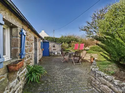 Jardin de l'établissement Charmante maison en pierre - vue sur l'océan