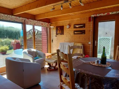 Coin salon dans l'établissement Face à la mer, maison sur la dune pour 4 personnes