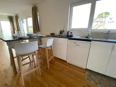 Cuisine ou kitchenette dans l'établissement Maison neuve 4 personnes TELGRUC SUR MER 2 chambres